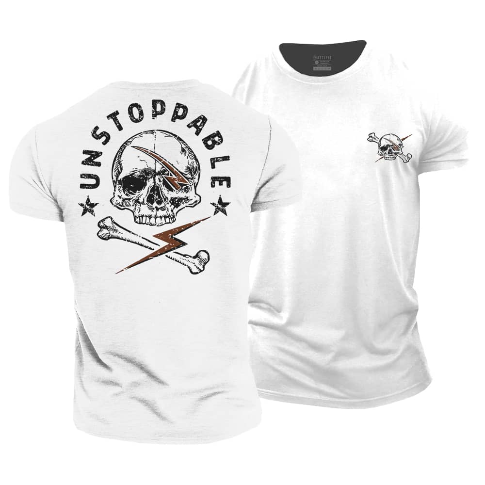 Unstoppable Skull Cotton T-shirt