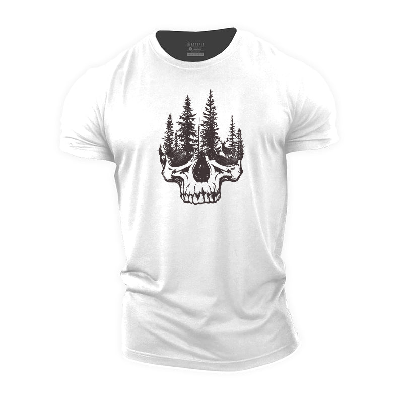 Skull Forest Cotton T-Shirt