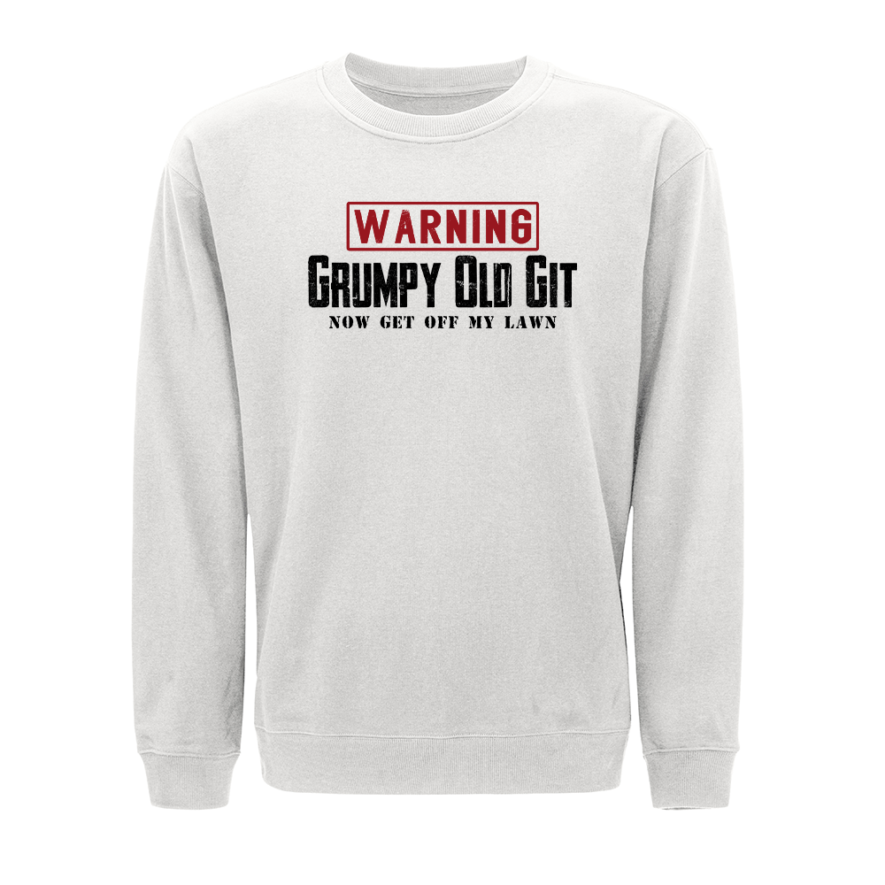 Warning Grumpy Old Git Crewneck Sweatshirt