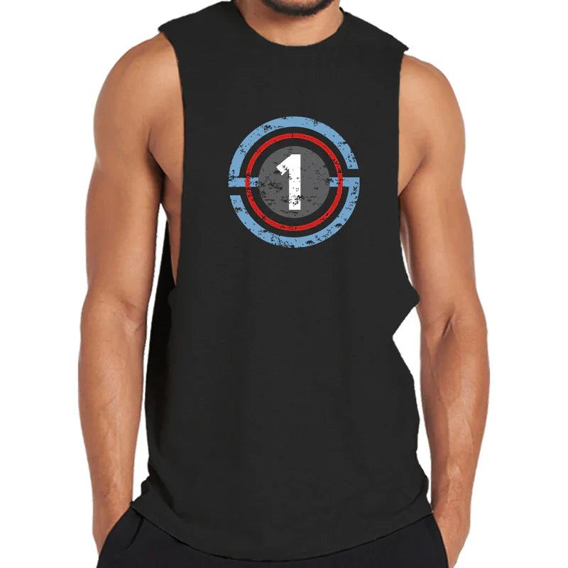 Cotton Number One Graphic Men's Tank Top