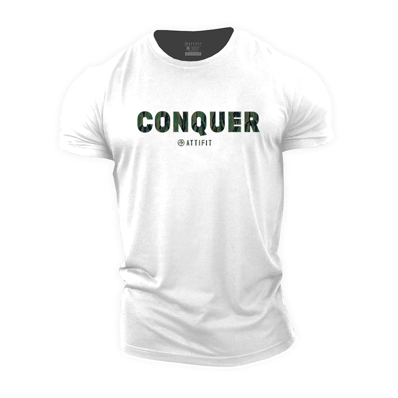 Conquer Graphic Men's Fitness T-shirts