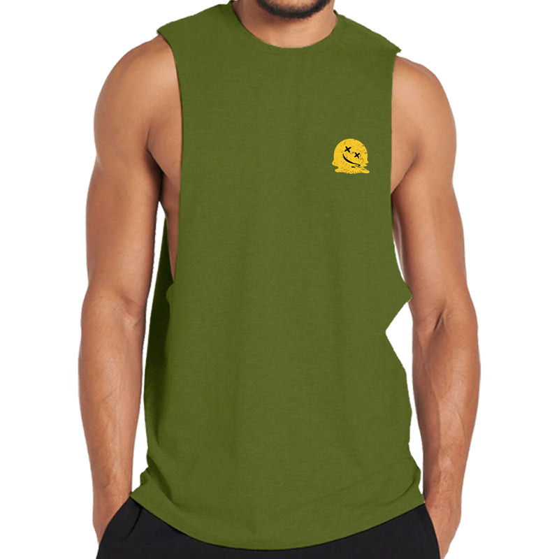 Trainings-Tanktop mit Smiley-Gesicht aus Baumwolle