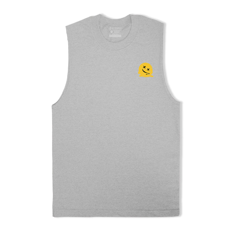 Cotton Smiley Face Workout Tank Top