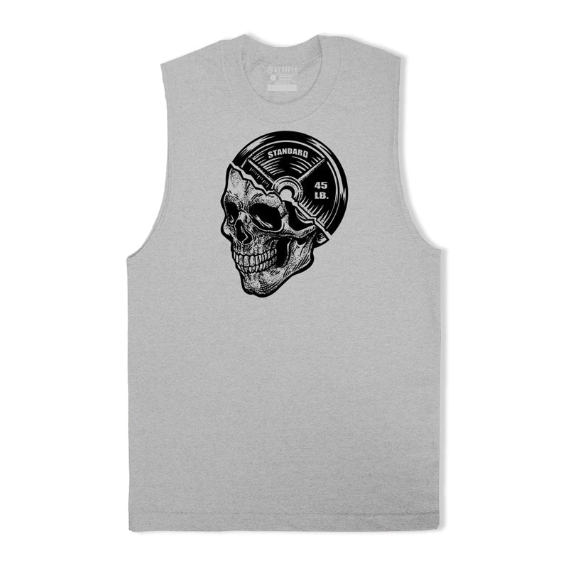 Débardeur pour hommes en coton Fitness Skull Graphic