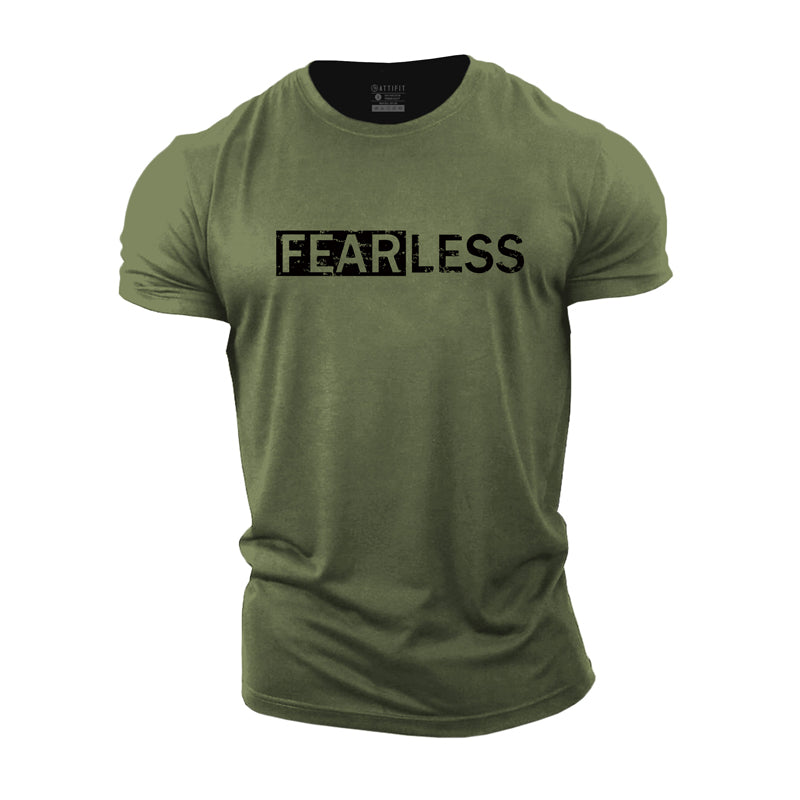 Cotton Fearless Graphic Men's Fitness T-shirts