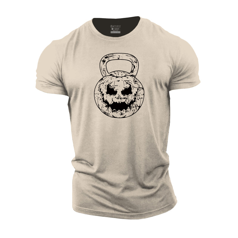 Baumwoll-T-Shirts mit Halloween-Kürbis-Grafik