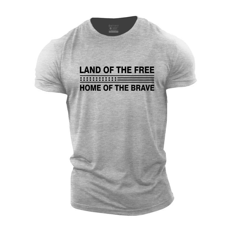 Cotton Land of The Free Graphic T-shirts