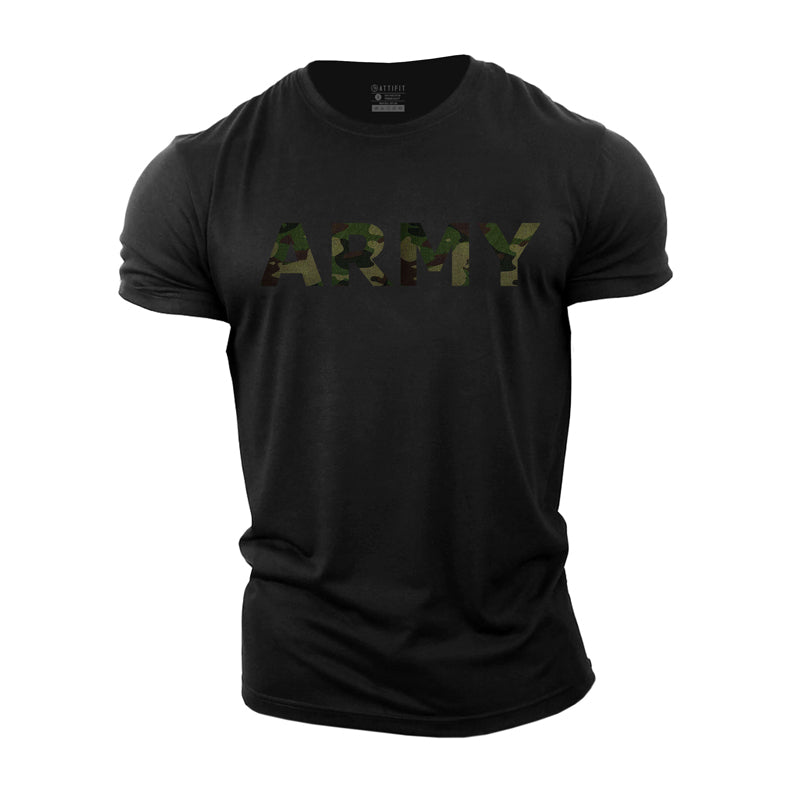 T-shirts pour hommes en coton Army Graphic