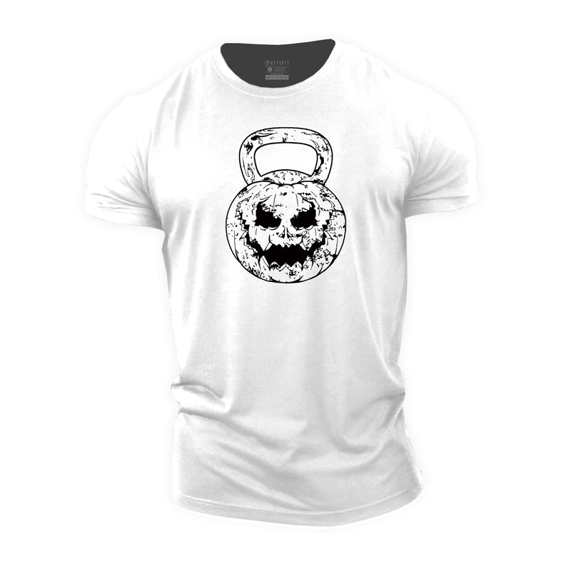Baumwoll-T-Shirts mit Halloween-Kürbis-Grafik