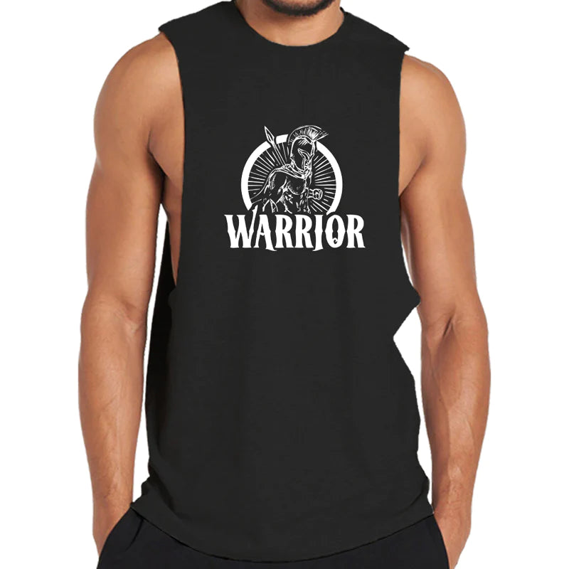 Cotton Spartan Warrior Graphic Tank Top