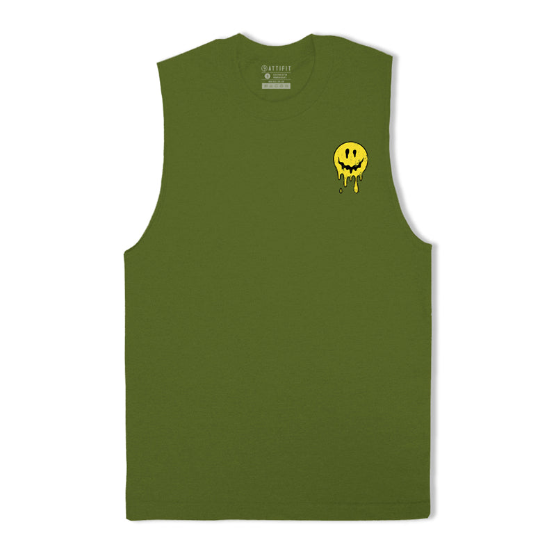 Herren-Tanktop mit Smile-Grafik aus Baumwolle