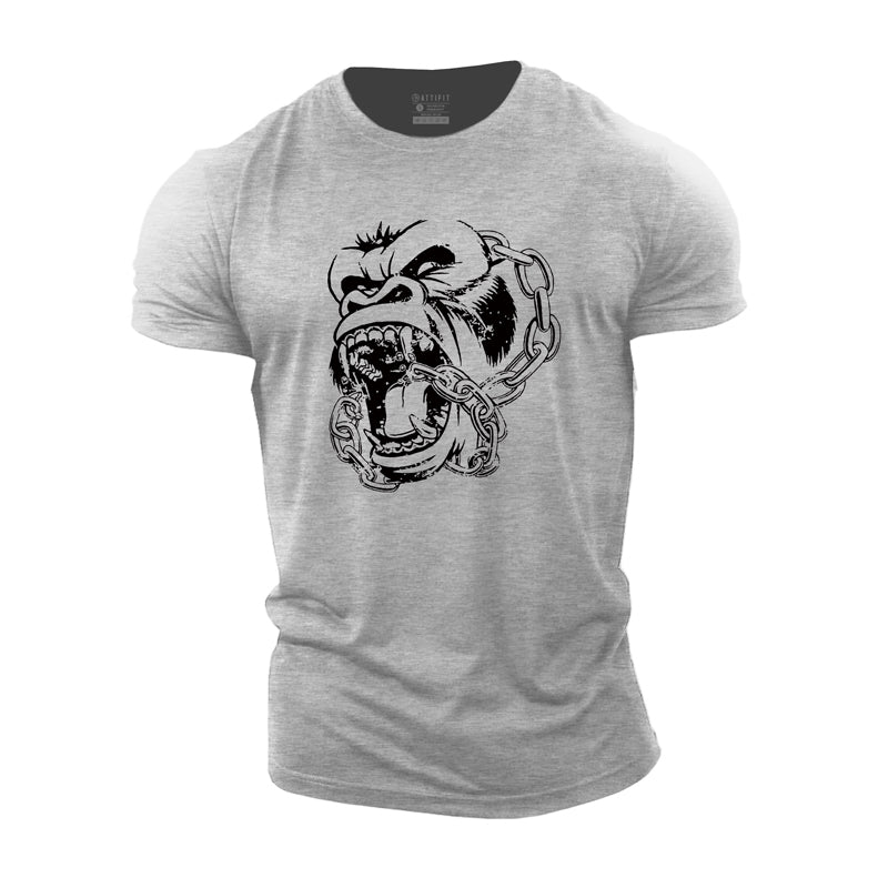 T-shirts en coton Gorilla Graphic pour hommes