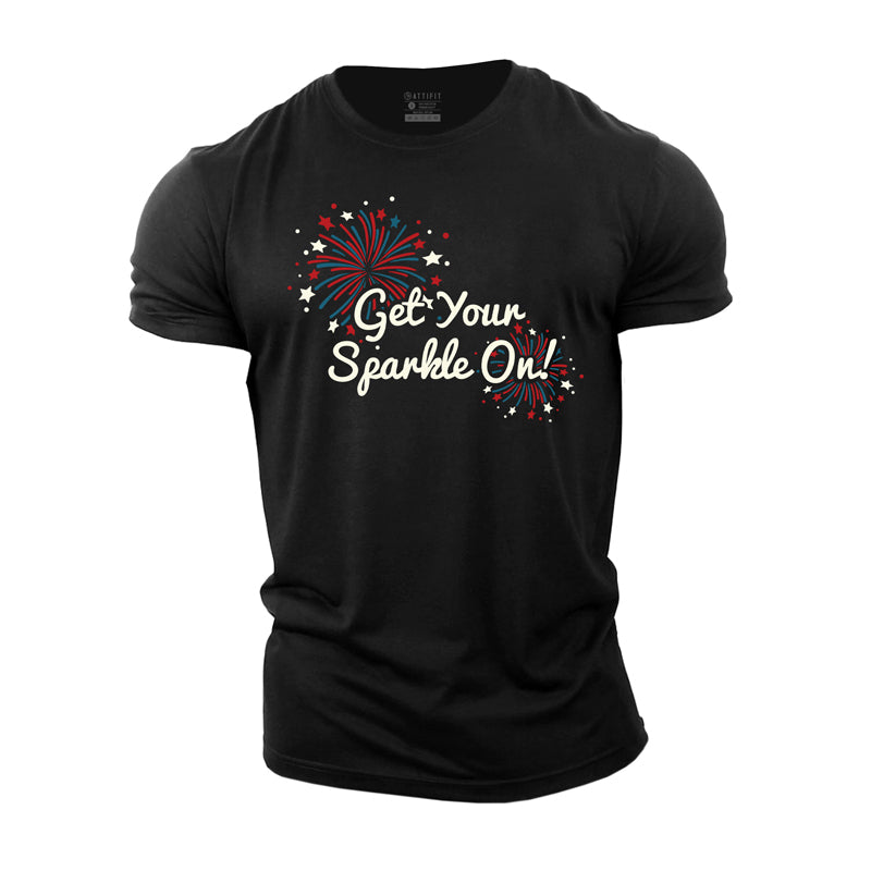 Cotton Get Your Sparkle On Graphic Men's T-shirts