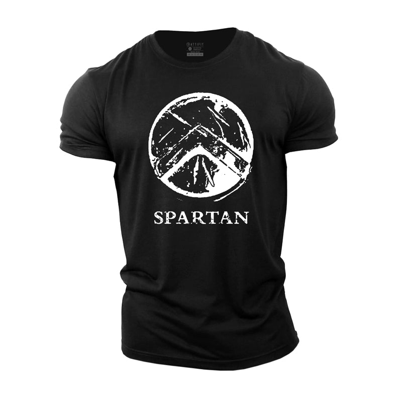 Baumwoll-Sport-T-Shirts mit Spartan Shield-Grafik