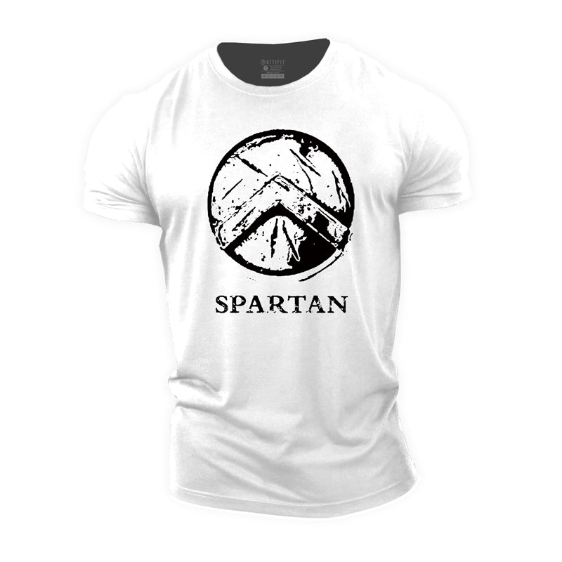 Baumwoll-Sport-T-Shirts mit Spartan Shield-Grafik