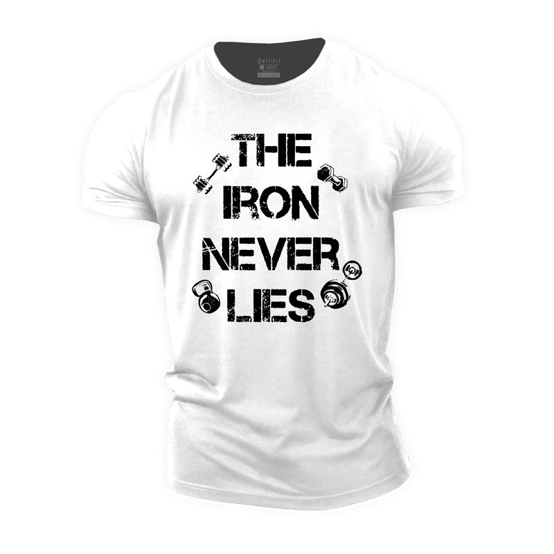 Cotton The Iron Never Lies Graphic Men's T-shirts