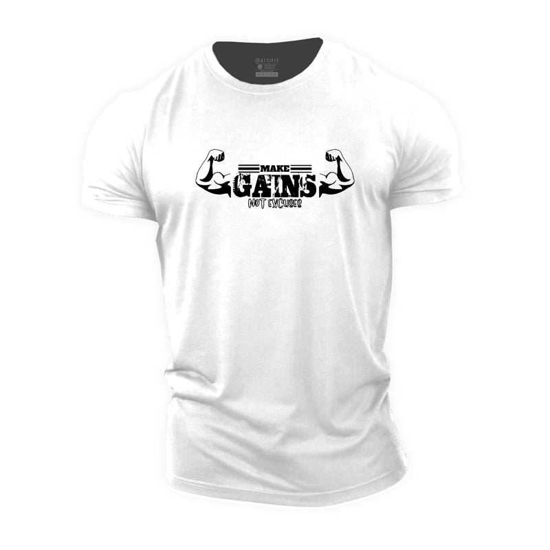 Cotton Make Gains Not Excuse Graphic T-shirts