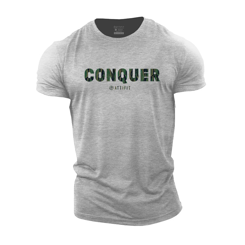 Conquer Graphic Men's Fitness T-shirts