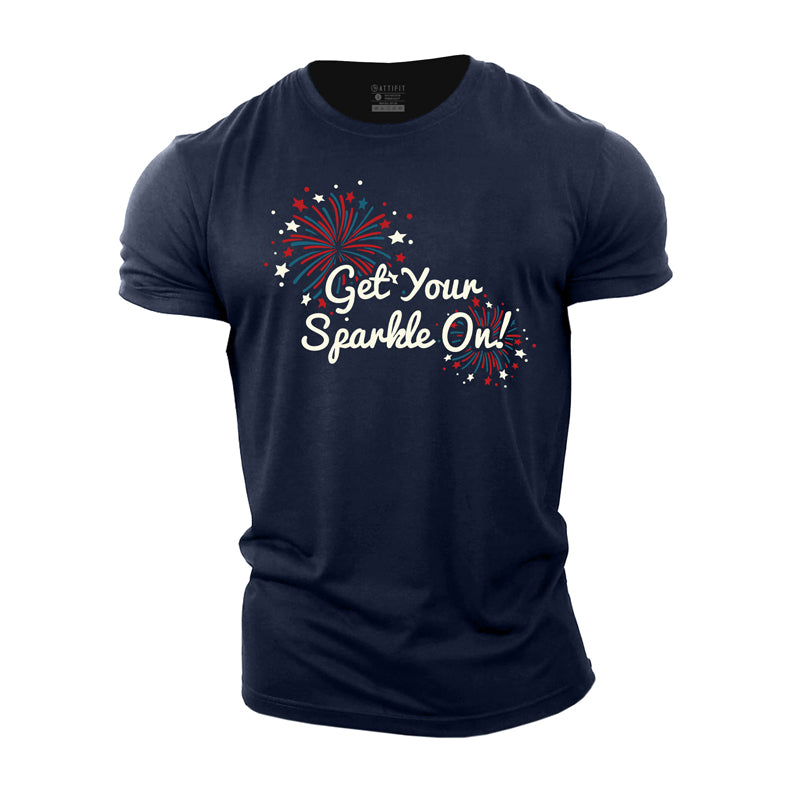 Cotton Get Your Sparkle On Graphic Men's T-shirts