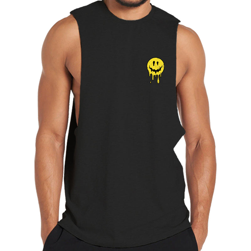 Herren-Tanktop mit Smile-Grafik aus Baumwolle