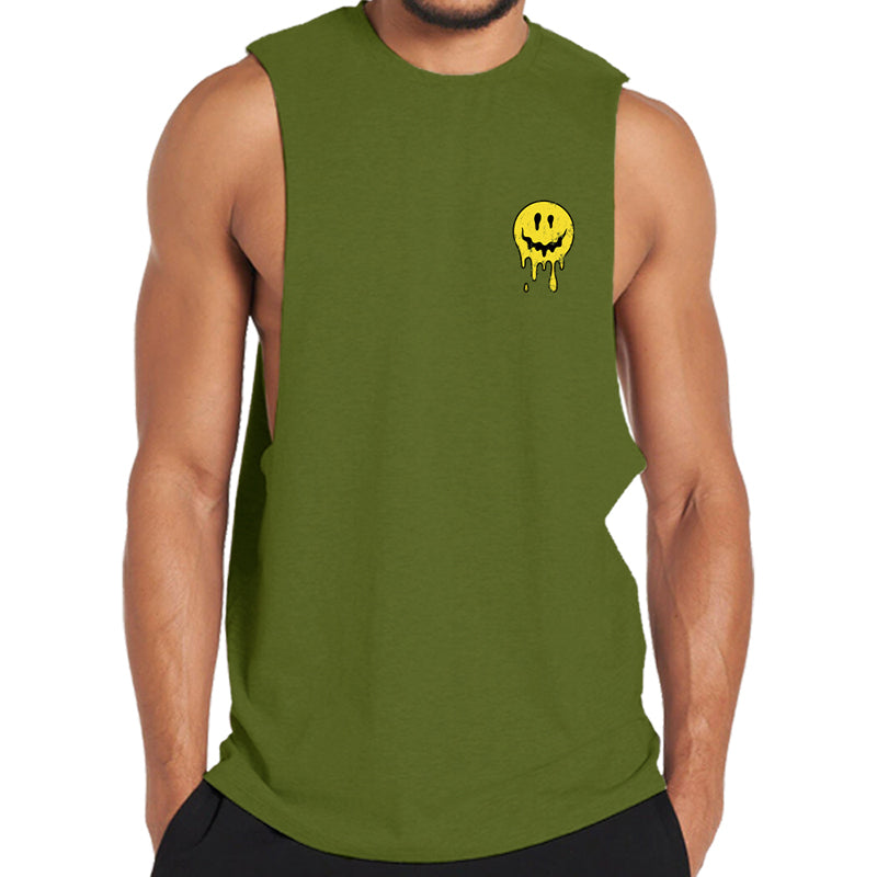 Herren-Tanktop mit Smile-Grafik aus Baumwolle