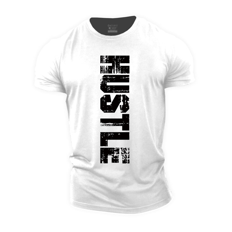 T-shirts pour hommes en coton Hustle Graphic