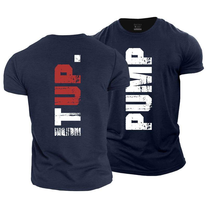 T-shirts de fitness pour hommes Pump It Up en coton