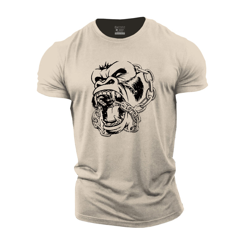 T-shirts en coton Gorilla Graphic pour hommes