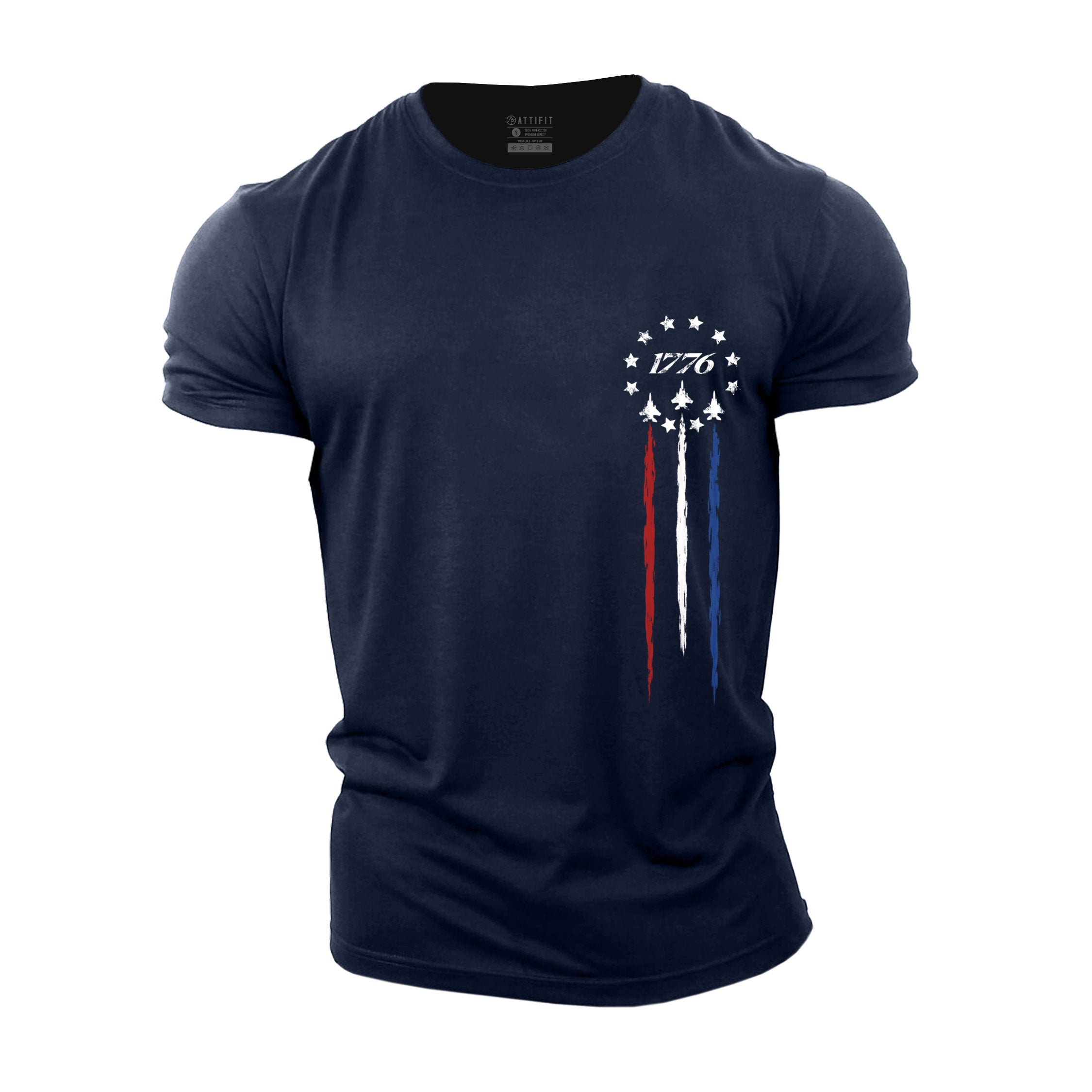 Herren-T-Shirts mit Unabhängigkeitstag-Grafik aus Baumwolle