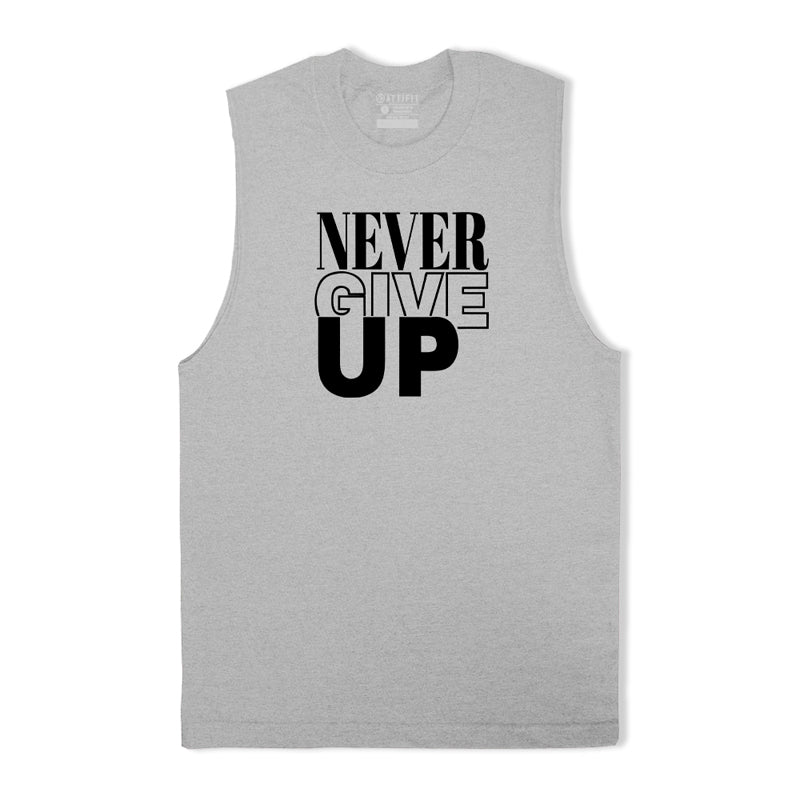 Cotton Never Give Up Men's Tank Top