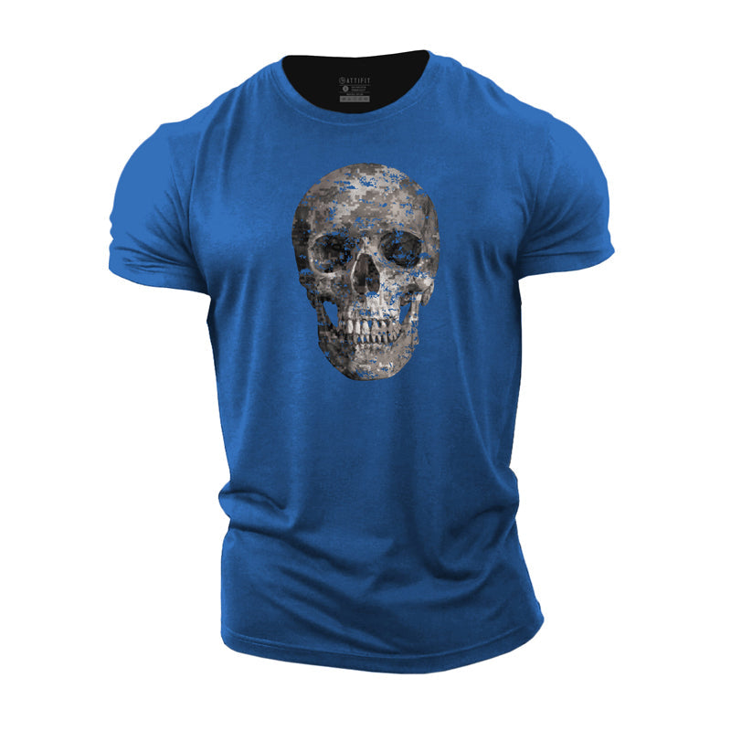 Herren-T-Shirts mit Totenkopf-Grafik aus Baumwolle